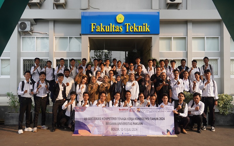 Uji Sertifikasi Kompetensi Tenaga Kerja Konstruksi tahun 2024 bersama Universitas Pakuan